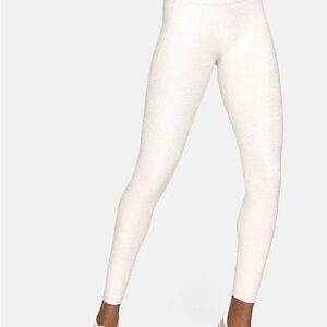 Women's Cream High-Waisted Leggings